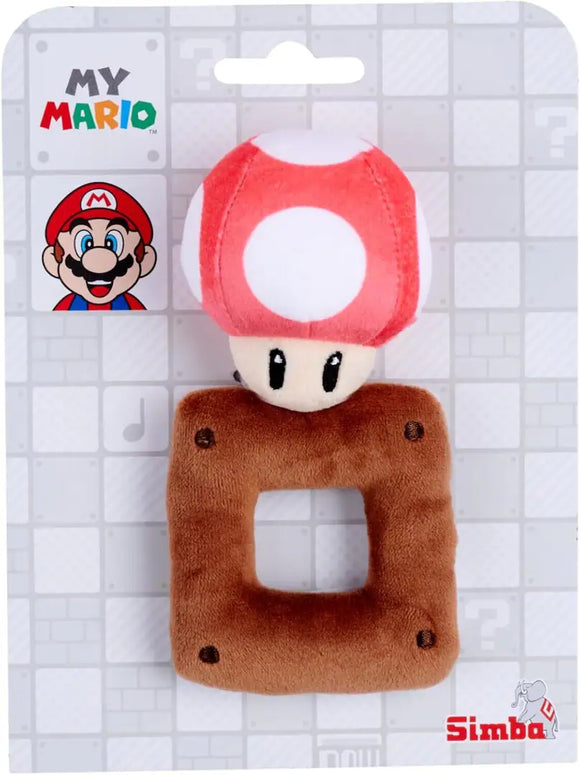 My Mario - Baby 6" Plush Super Mario Mushroom with Rattle for Infants