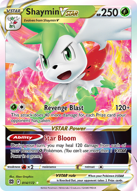 Shaymin VSTAR (014/172) (Tarjeta Jumbo) [Espada y Escudo: Estrellas Brillantes] 
