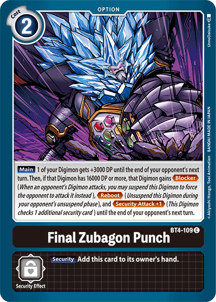 Golpe final de Zubagon [BT4-109] [Gran leyenda] 