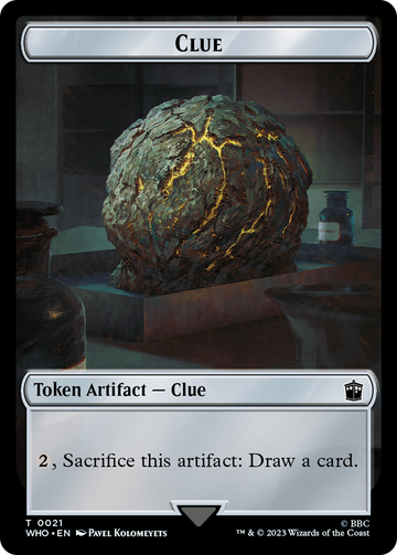 Alien Rhino // Clue (0021) Double-Sided Token [Doctor Who Tokens] - 0