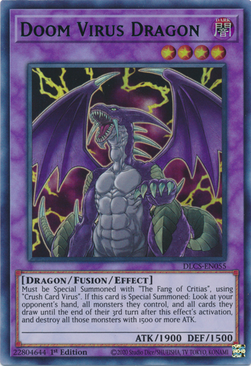 Dragón Virus de la Perdición (Azul) [DLCS-EN055] Ultra Raro 