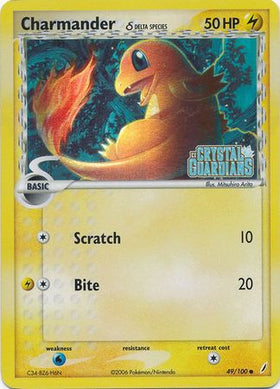 Charmander (49/100) (Especie Delta) (Estampado) [EX: Guardianes de Cristal] 