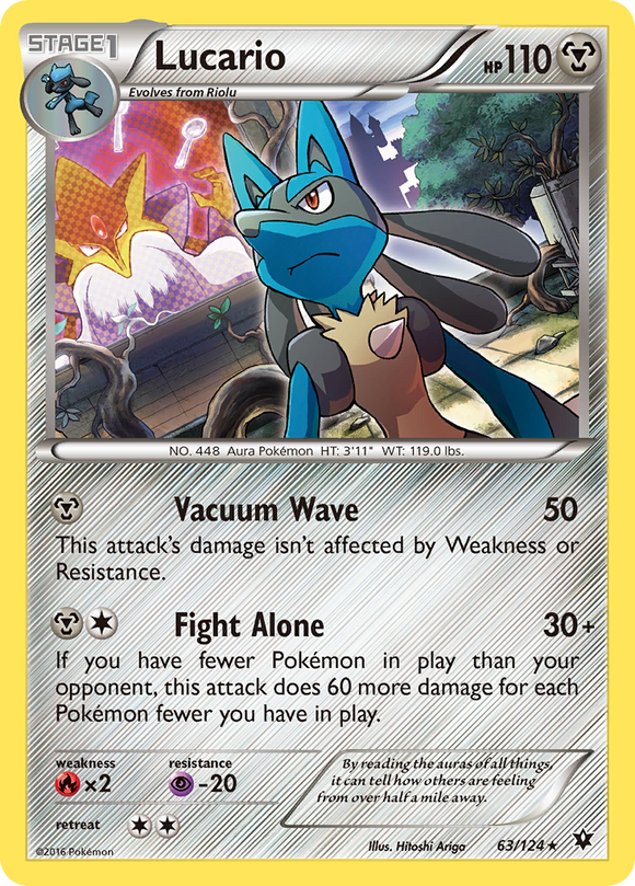 Lucario (63/124) (Holo cosmos) [XY: Fates Collide] 