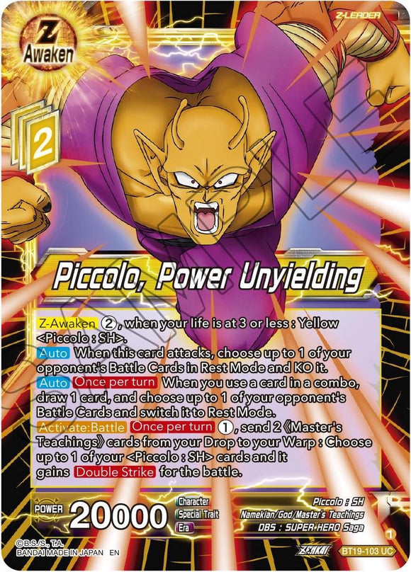 Piccolo, poder inquebrantable (BT19-103) [Ambición del luchador] 