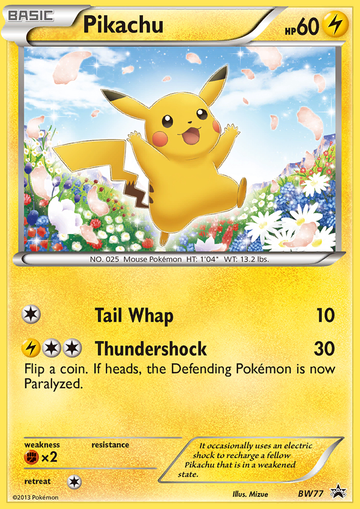 Pikachu (BW77) [Blanco y negro: promociones de Black Star] 