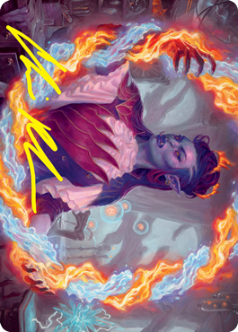 Tarjeta de arte de Rootha, artista mercurial (firma estampada en dorado) [Serie de arte de Strixhaven: Escuela de magos] 
