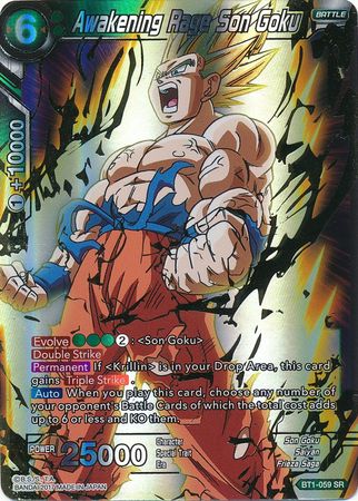 Despertar de la ira Son Goku (BT1-059) [Batalla Galáctica] 
