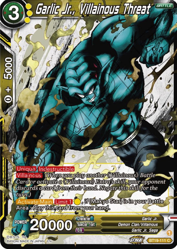 Garlic Jr., amenaza villana (BT19-111) [Ambición del luchador] 