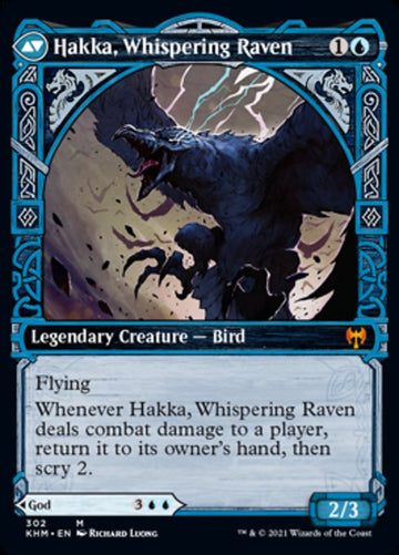 Alrund, God of the Cosmos // Hakka, Whispering Raven (Showcase) [Kaldheim] - 0