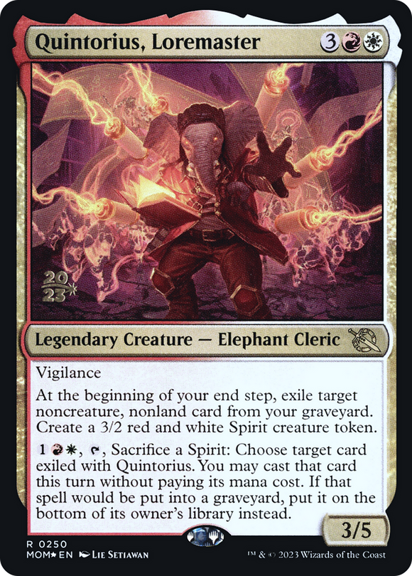 Quintorius, maestro del saber [Promociones previas al lanzamiento de March of the Machine] 