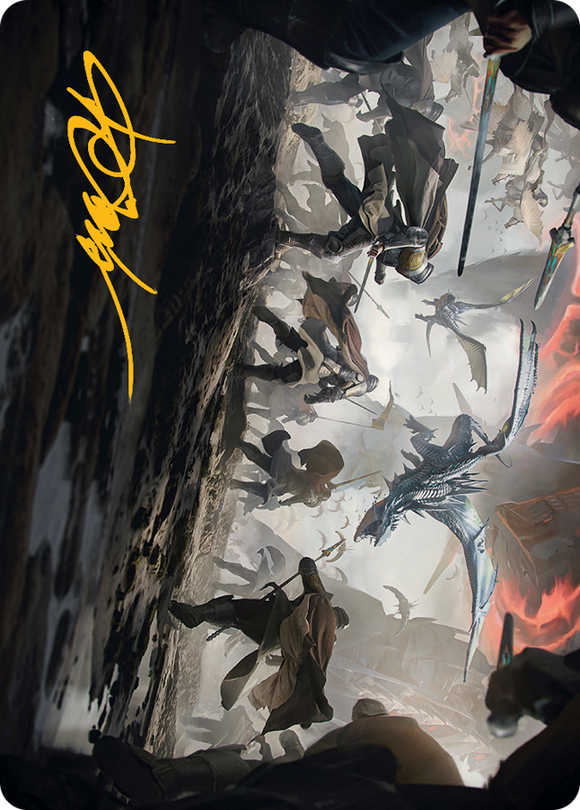 Tarjeta de arte Invasión de Dominaria (firma estampada en dorado) [Serie de arte Marcha de la máquina] 