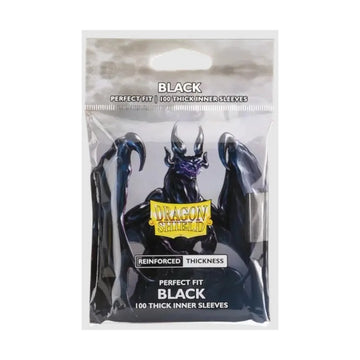 Dragon Shield Perfect Fit - Thick Inner Sleeves - Black 100ct