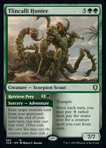 Cazador de tlincalli // Recuperar presas [Commander Legends: Battle for Baldur's Gate] 