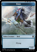 Bird (011) // Shark Double-Sided Token [Bloomburrow Commander Tokens]-1
