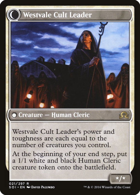Capitán de la milicia de Hanweir // Líder del culto de Westvale [Sombras sobre Innistrad] 