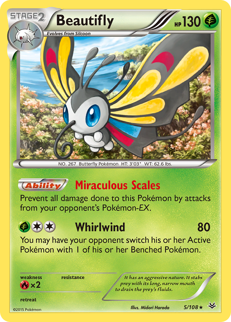 Beautifly (5/108) [XY: Cielos rugientes] 