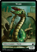 Spirit (0018) // Wurm Double-Sided Token [Ravnica Remastered Tokens]-2