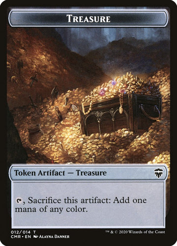 Copy (013) // Treasure Double-Sided Token [Commander Legends Tokens] - 0