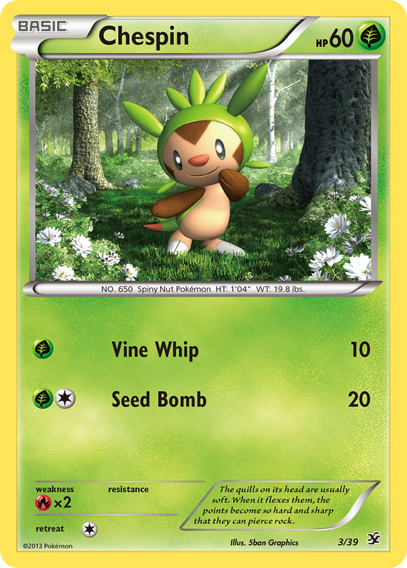 Chespin (3/39) [XY: Set de inicio de Kalos] 