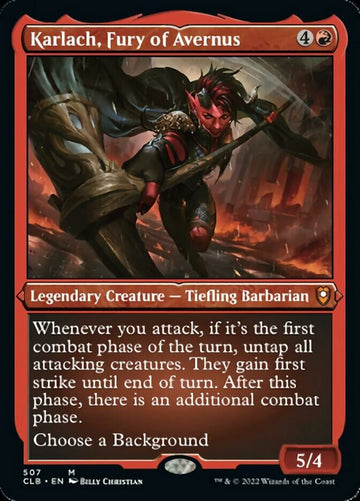 Karlach, Furia del Averno (grabado en lámina) [Commander Legends: Battle for Baldur's Gate] 