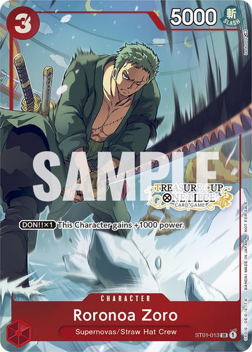Roronoa Zoro (Copa del tesoro) [Tarjetas promocionales de One Piece] 