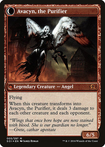Archangel Avacyn // Avacyn, the Purifier [Shadows over Innistrad Prerelease Promos] - 0