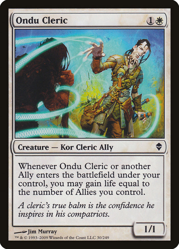 Clérigo Ondu [Zendikar] 