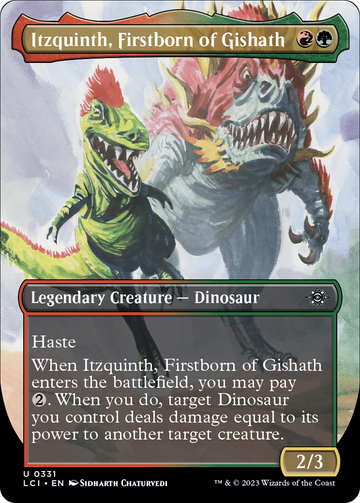 Itzquinth, primogénito de Gishath (sin fronteras) [Las cavernas perdidas de Ixalan] 