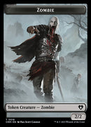 Pista // Ficha de doble cara Zombie (0019) [Fichas de Commander Masters] -2