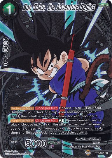 Son Goku, la aventura comienza (Selección de coleccionista vol. 1) (BT6-107) [Tarjetas de promoción] 