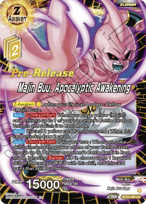 Majin Buu, Despertar apocalíptico (BT20-088) [Promociones de prelanzamiento de Power Absorbed] 