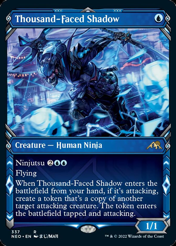 La sombra de las mil caras (Ninja de la exhibición) [Kamigawa: Neon Dynasty] 