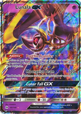 Lunala GX (66/149) (Tarjeta Jumbo) [Sol y Luna: Colección Base] 