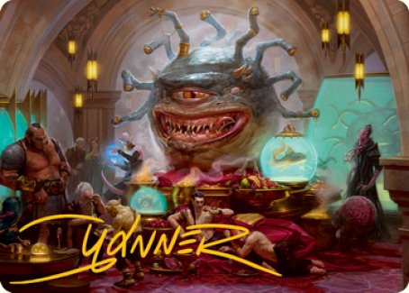 Tarjeta de arte de Xanathar, jefe del gremio (firma estampada en dorado) [Serie de arte de Dungeons &amp; Dragons: Adventures in the Forgotten Realms] 