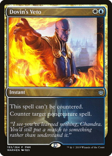 Veto de Dovin (FNM) [Promociones de War of the Spark] 
