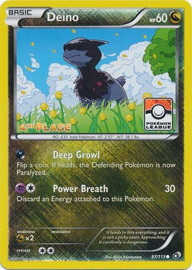 Deino (97/113) (4.º puesto en la promoción de la liga) [Black &amp; White: Legendary Treasures] 