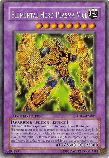 Elemental Hero Plasma Vice [CT04-EN006] Secreto raro 