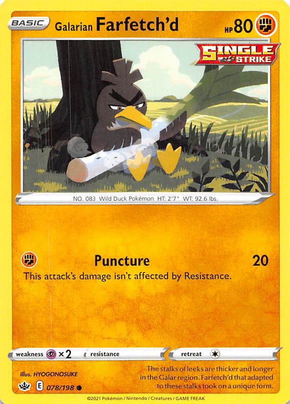 Farfetch'd de Galar (078/198) [Espada y escudo: Reinado escalofriante] 