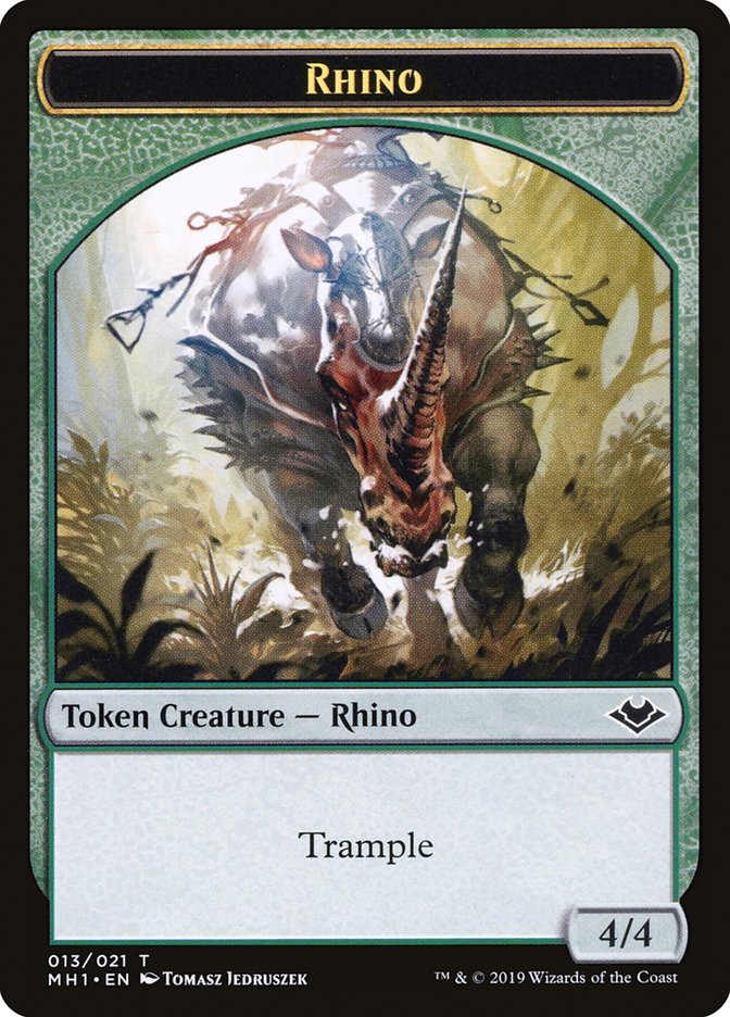 Zombie (007) // Rhino (013) Double-Sided Token [Modern Horizons Tokens] - 0