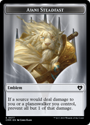 Ajani Steadfast Emblem // Wizard Double-Sided Token [Commander Masters Tokens]-1