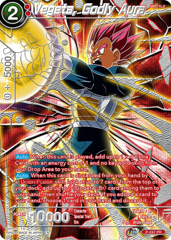 Vegeta, Aura divina (P-247) [Selección del coleccionista, vol. 3] 