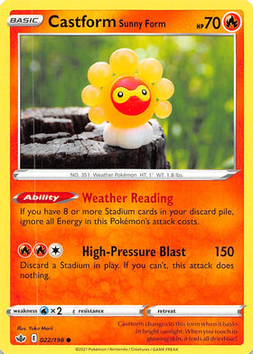 Castform Forma soleada (022/198) [Espada y escudo: Reinado escalofriante] 