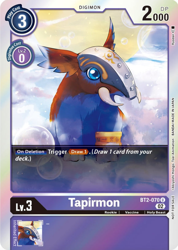 Tapirmon [BT2-070] (Paquete oficial del torneo vol. 8) [Lanzamiento de promociones especiales] 