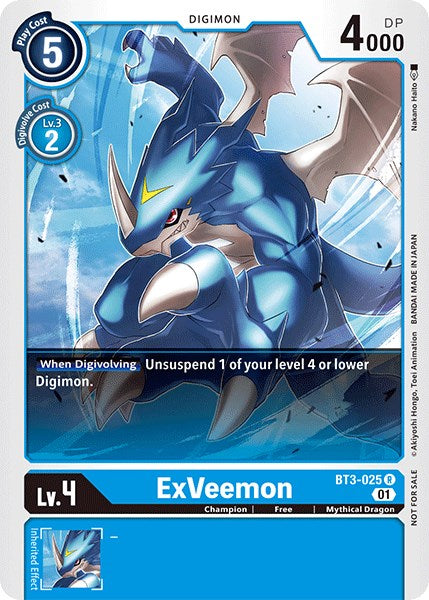 ExVeemon [BT3-025] (Paquete ganador Doble Diamante) [Lanzamiento de promociones especiales] 