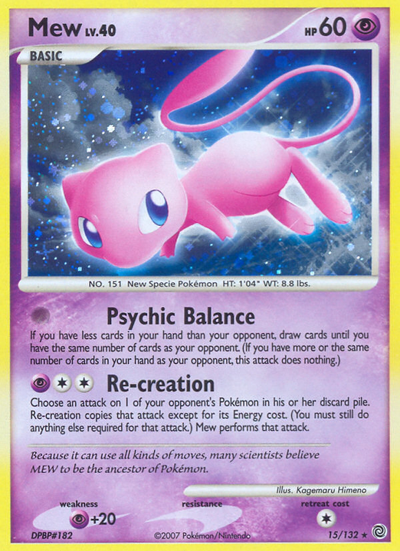 Mew (15/132) [Diamante y Perla: Maravillas secretas] 