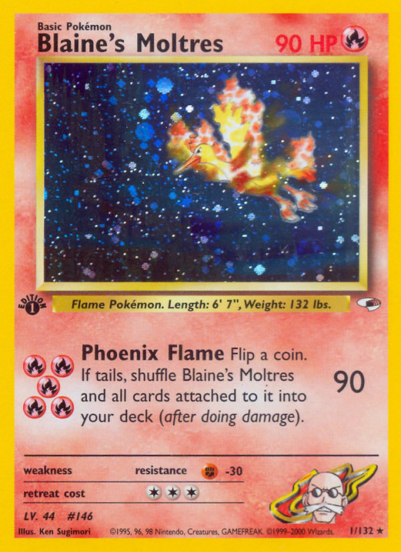 Moltres de Blaine (1/132) [Héroes del gimnasio 1.ª edición] 