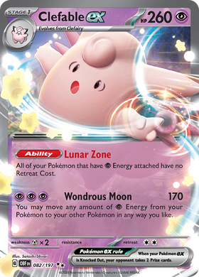 Clefable ex (082/197) [Scarlet &amp; Violet: Llamas de obsidiana] 