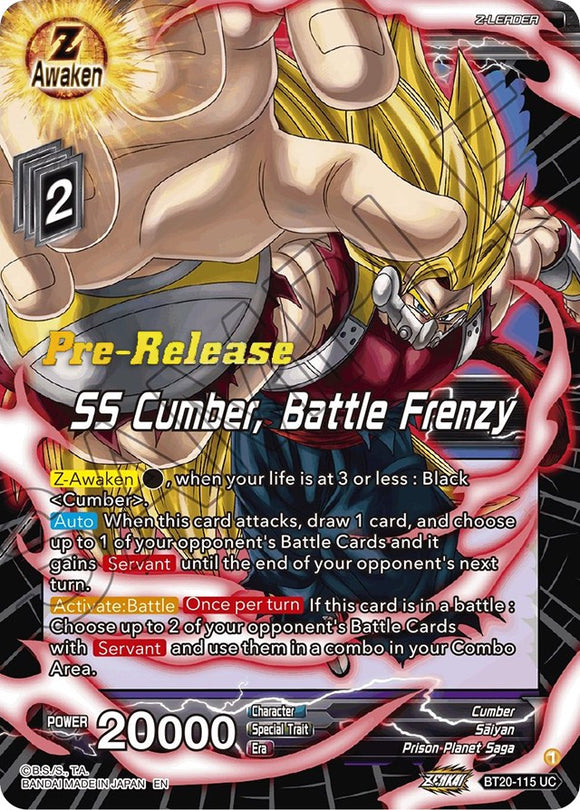 SS Cumber, Battle Frenzy (BT20-115) [Promociones previas al lanzamiento de Power Absorbed] 