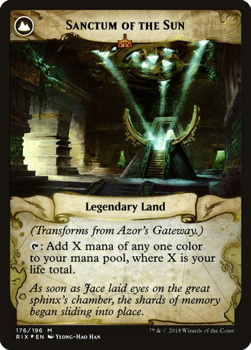 Azor's Gateway // Sanctum of the Sun [Rivals of Ixalan Prerelease Promos] - 0