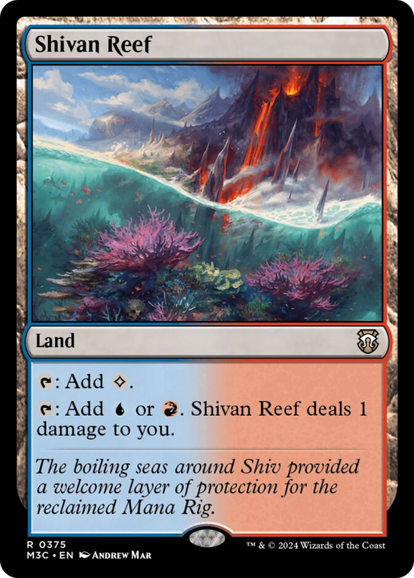 Arrecife Shivan (lámina ondulada) [Comandante de Modern Horizons 3] 